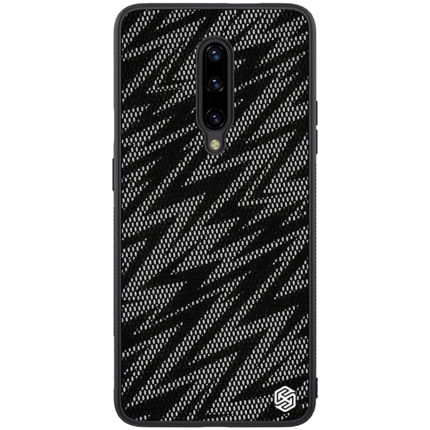 Чехол для OnePlus 7 7T Pro OnePlus7 чехол NILLKIN Twinkle чехол полиэфирная сетка светоотражающий протектор PC задняя крышка для OnePlus7 Pro - Цвет: Lightning Black