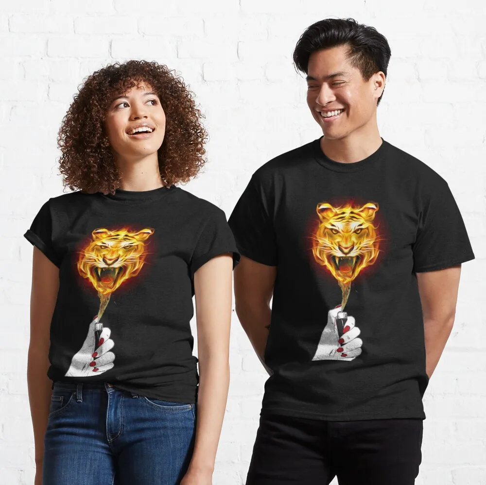 

Tops T Shirt Women Flaming lion Classic T-Shirt