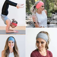sports headband for women girls outdoor hairband stretchy wide side elastic turban 2021 fashion headwrap hair accessories