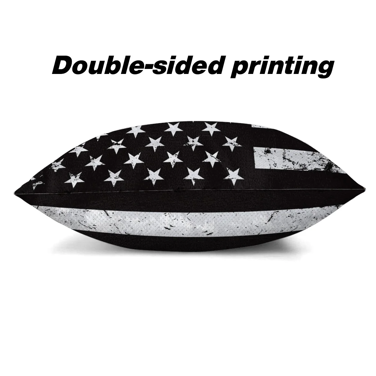 Каратель Череп красная линия американский флаг Волшебная наволочка блестки