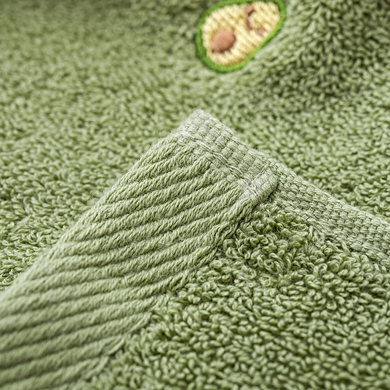 

100% Cotton Women/Men Thick Face & Bathroom Towel Soft and Comfortable for Adult Beach Water Absorbent Towel 35*75cm White Green