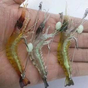 1 шт. 9,5 см 6,4 г искусственная рыболовная приманка бионические Креветки мягкие приманки для рыболовных снастей фосфоресцирующий люминесцентный светящиеся в ночное время бусины