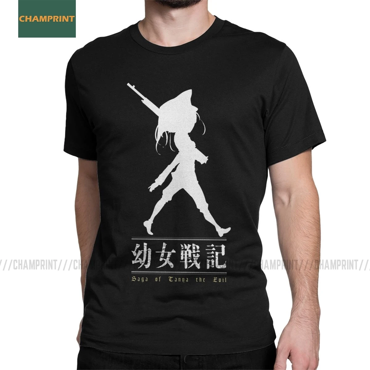 Youjo Senki мужские футболки модель солнечных очков Von Таню Empire War зла аниме Творческая