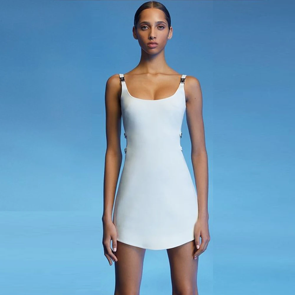 Подиумное модное Белое Мини Платье Ocstrade Новое поступление 2020 года летнее женское
