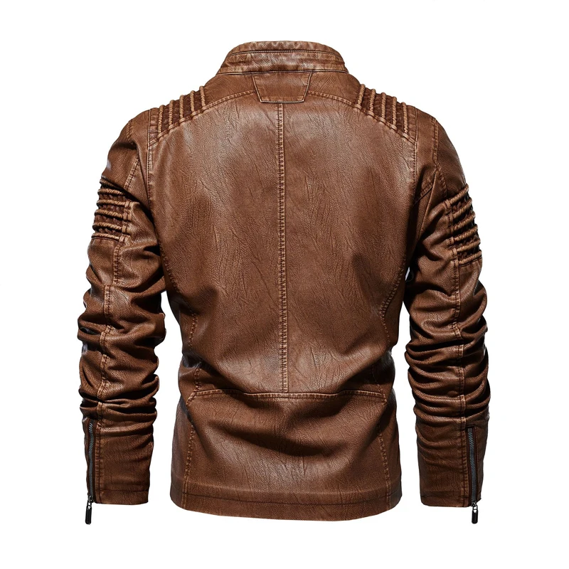 Мужские зимние куртки Maxulla из искусственной кожи повседневные мужские теплые