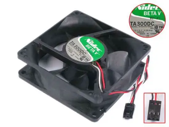 3-проводной Вентилятор охлаждения сервера Nidec M33406-68G1 DC 12V 0.29A 80x80x25 мм