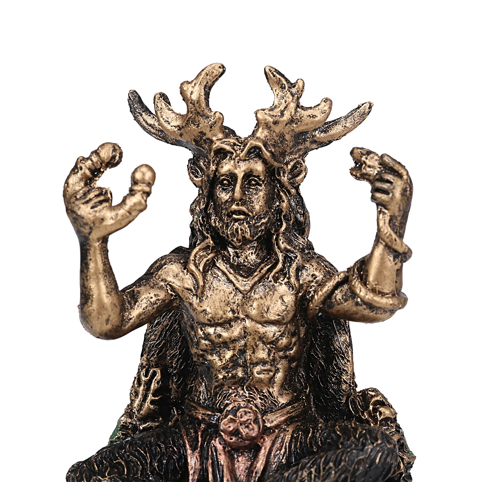 

Newly 5 Inch Cernunnos Celtics Horned God of Animals Resin Statue The Underworld Statue for Home Garden Decoration 19ing