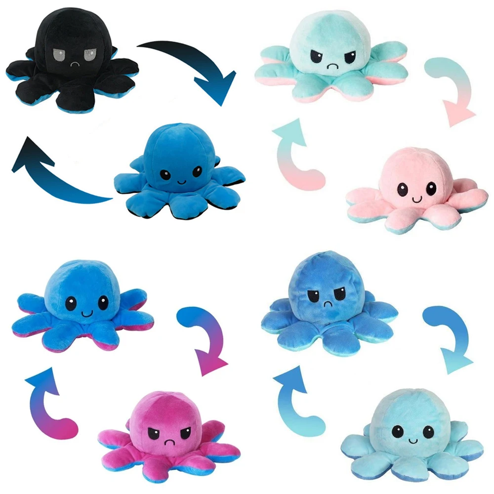 

Octopns Children's Soft Gift polpo Plush Animal Children's Double Flip Doll Soft Cute Plush Peluches Eeversible Plush Toy