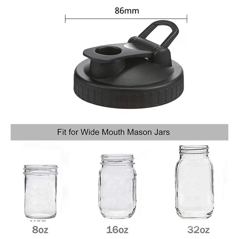4 шт широкий рот Мейсон Jar флип многоразовые крышки для хранения залить с