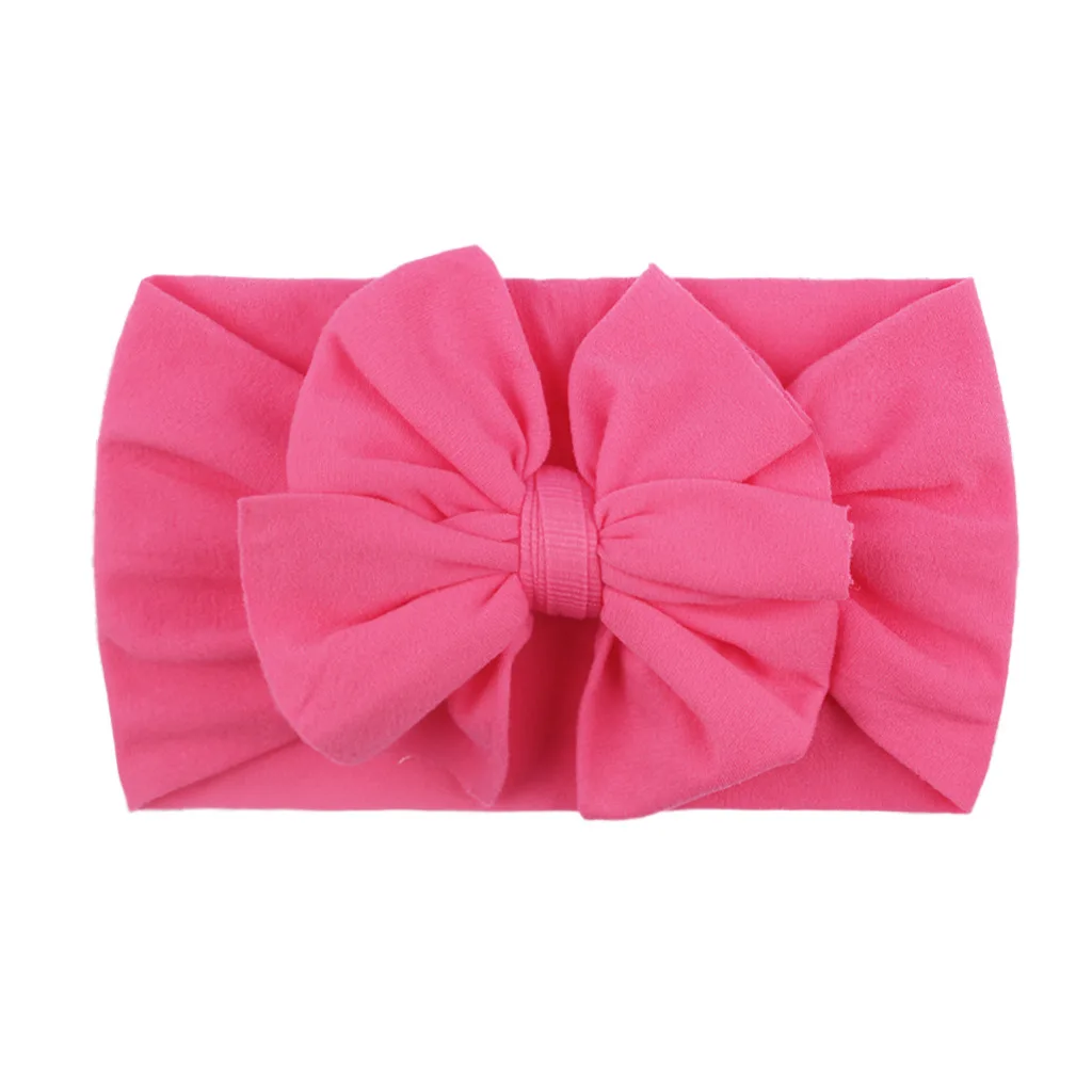 

Baby girl Big Bow Soft Nylon Headbands Nylon Turban Hairband Oversize Bunny Bow Headwrap Baby Girl Head Wrap Accessories