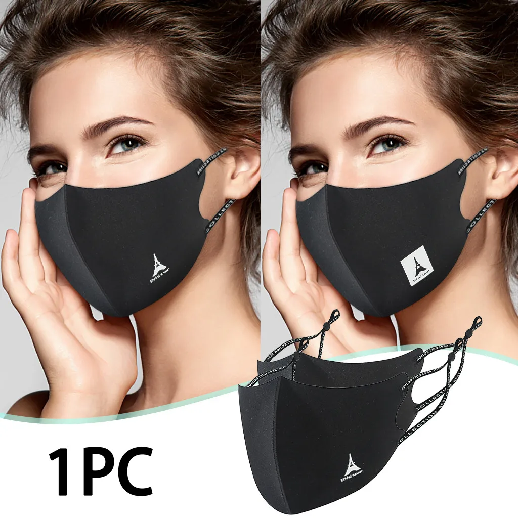 Взрослые мужчины и женщины на открытом воздухе Мода Эйфелева башня печать маска