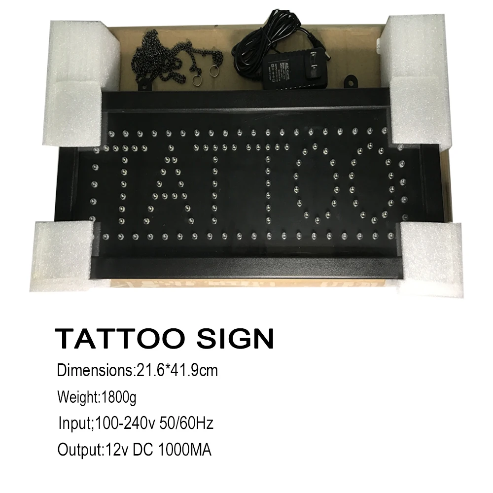 Светодиодная вывеска для татуировок неоновый внешний вид светодиодный