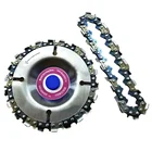 4-дюймовый диск для резьбы по дереву, цепь для резки, 22 зуба, набор тонкой Бензопилы с 2 цепями для угловой шлифовальной машины 100115, инструменты для резки дерева, лезвие для триммера