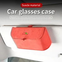 suede glasses case storage folder for ford fiesta focus mondeo ecosport kuga titanium b max c max s max interior accessories