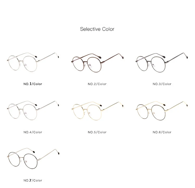 Новые мужские и женские ретро круглые очки прозрачная металлическая оправа для