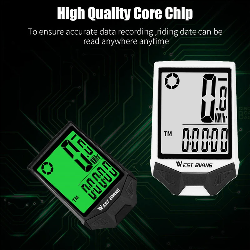 Велосипедный компьютер водонепроницаемый беспроводной секундомер Спидометр