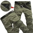 Мужские спортивные штаны, из 100% хлопка, классические, армейские, зеленые, спортивные, для бега
