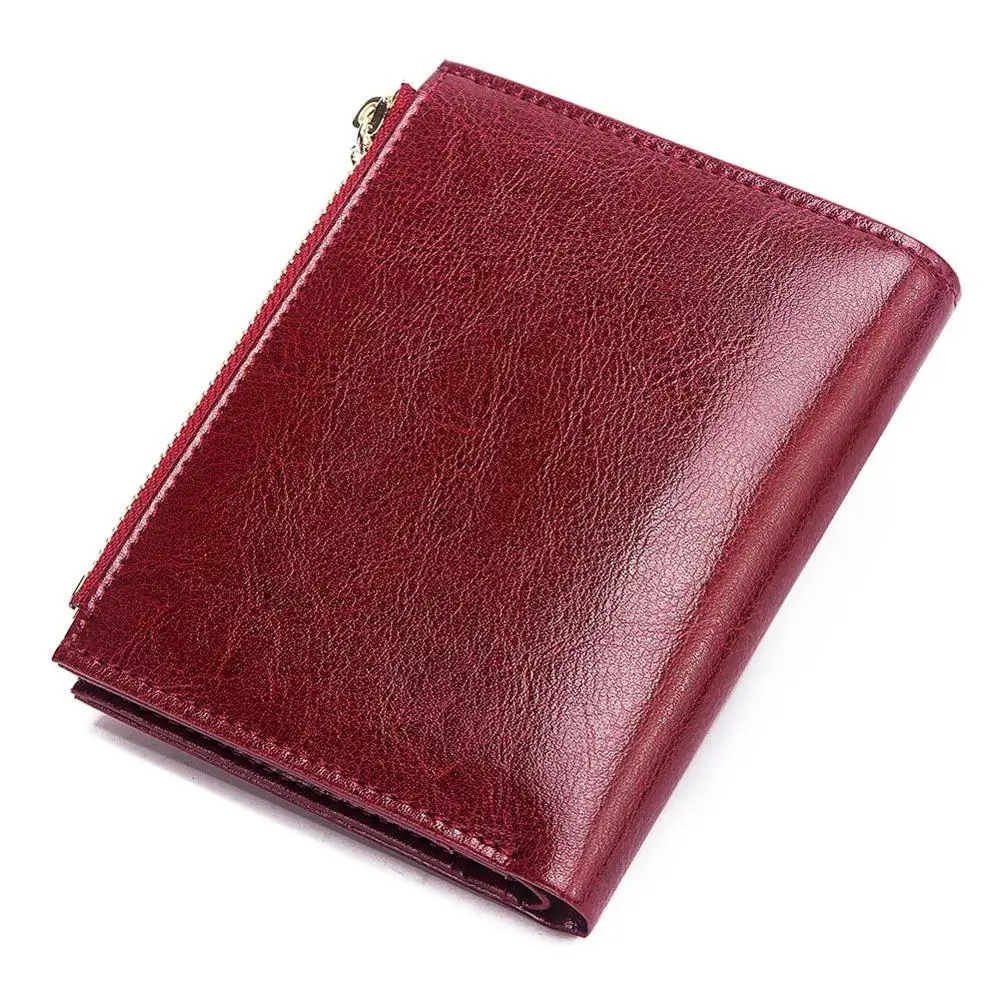 GZCZ Rfid кошелек из натуральной кожи Женский для монет модные короткие кошельки