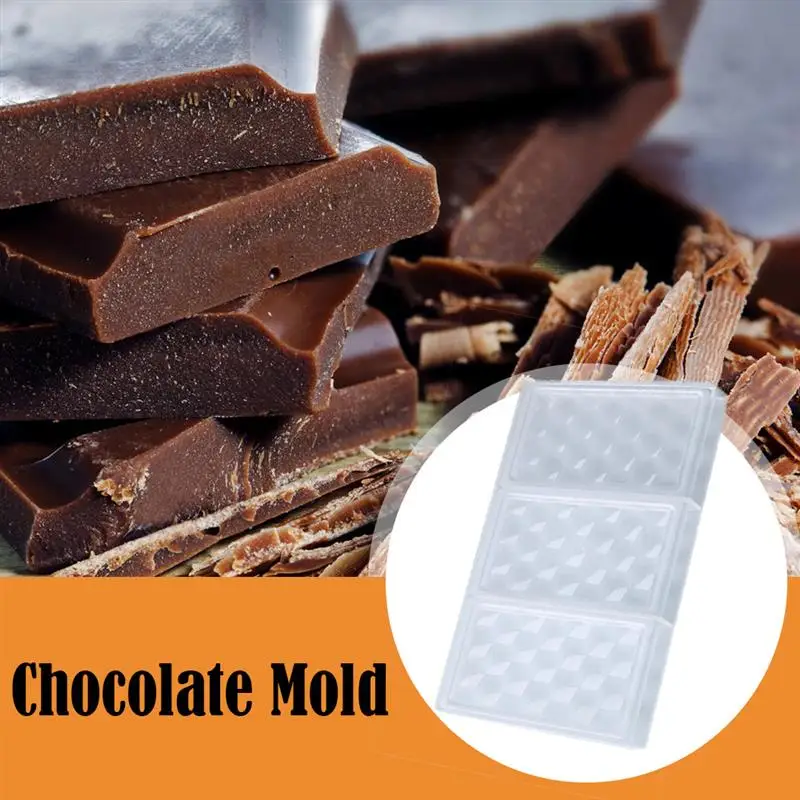 

3D Cubes Chocolate Bars Mold Polycarbonate Candy Bars Moulds Tray Baking Pastry Bakery Tools DIY Chocolate Tools