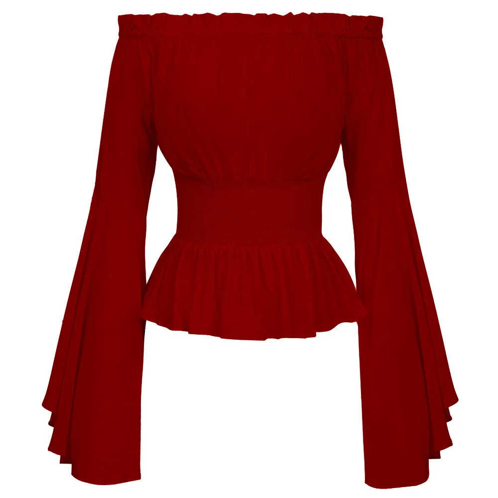 

Cosplay Costume Women Girls Gothic Renaissance Victorian Chemise Shirt Medieval Retro Peasant Wench Blouse Long Sleeve Top