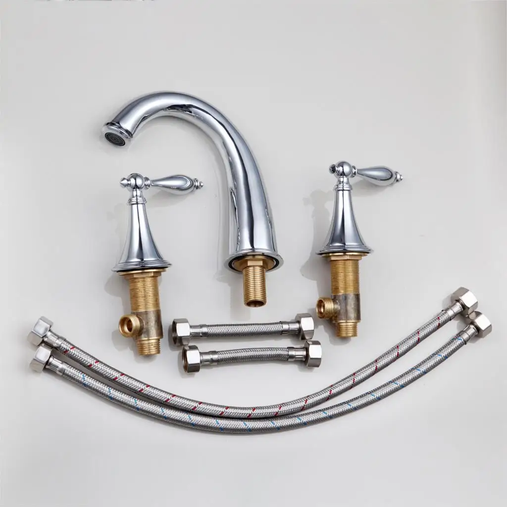 Мониte 5 шт. смеситель для ванны душевой набор из твердой латуни крепление на