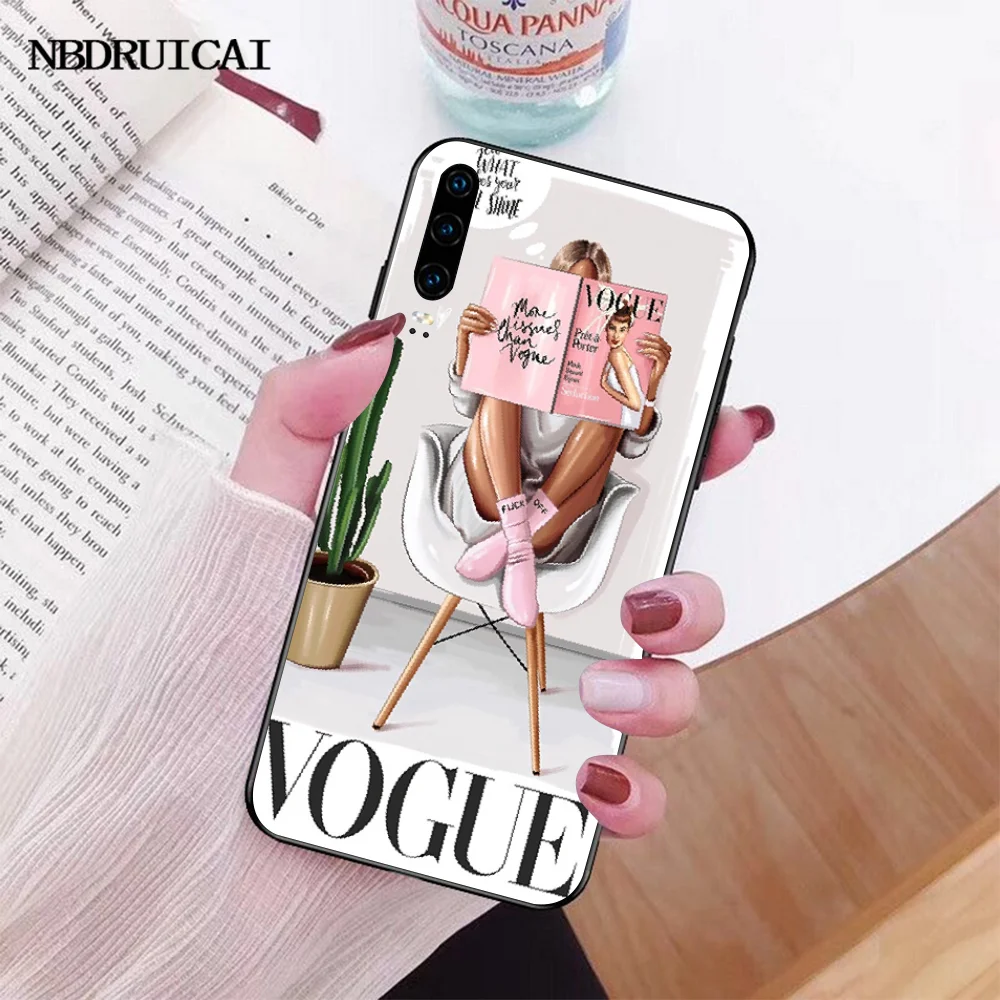 NBDRUICAI модный US VOGUE Queen Princess Girl DIY Роскошный чехол для телефона Huawei P30 P20 P10 P9 P8 Mate 20 10 Pro