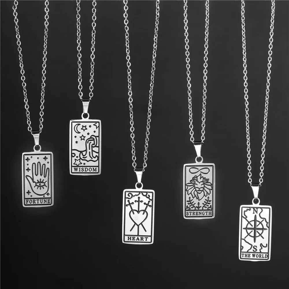 Женское Ожерелье ZHUMA с подвеской в виде карты Таро новинка 2021 нишевое