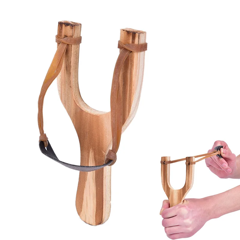 Powerful Slingshot Rubber Band Catapult Toys Wood Made Game Tool Outdoor Sports Accessories | Спорт и развлечения