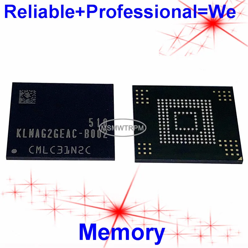 KLMAG2GEAC B002 BGA153Ball EMMC 16GB мобильный телефон памяти Новый оригинальный и второй рукой