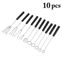 10 pcsset non stick dipping chocolate fork diy candy cake dipping fork decorating tool home kitchen dessert tools supplies