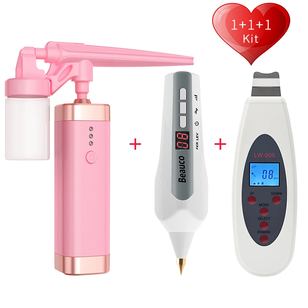 Nano лица вода кислородная инъекция кожи увлажнение скруббер LCD Ультразвуковой 9