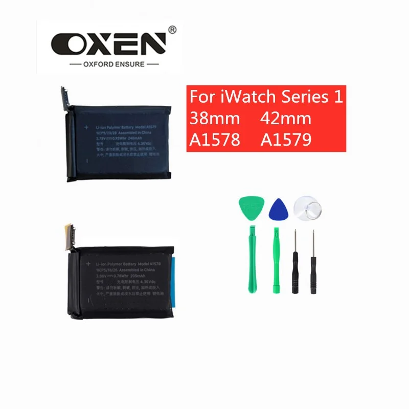Сменный аккумулятор OXEN для умных часов iWatch Series 1 литий полимерные аккумуляторы 38