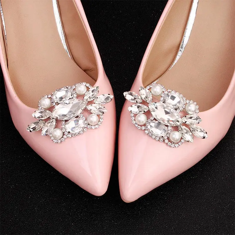 

Роскошный блестящий декоративный зажим Стразы для обуви милые женские свадебные туфли на высоком каблуке Очаровательная пряжка зажим для ...