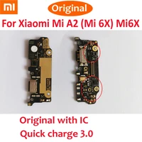 original usb charging port charge board for xiaomi mi a2 mia2 mi 6x mi6x dock plug connector with microphone flex cable