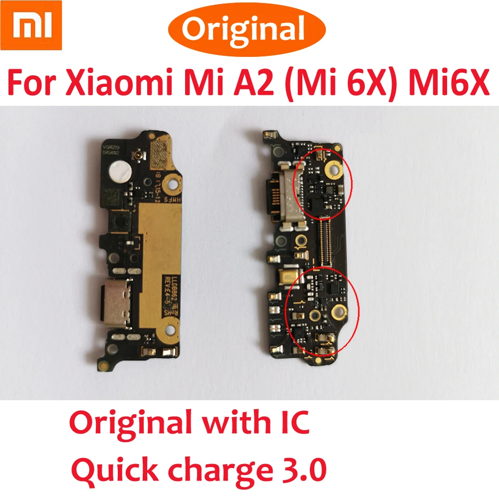 Оригинальный зарядный USB порт зарядная плата для Xiaomi Mi A2 MiA2 / 6X Mi6X док разъем с