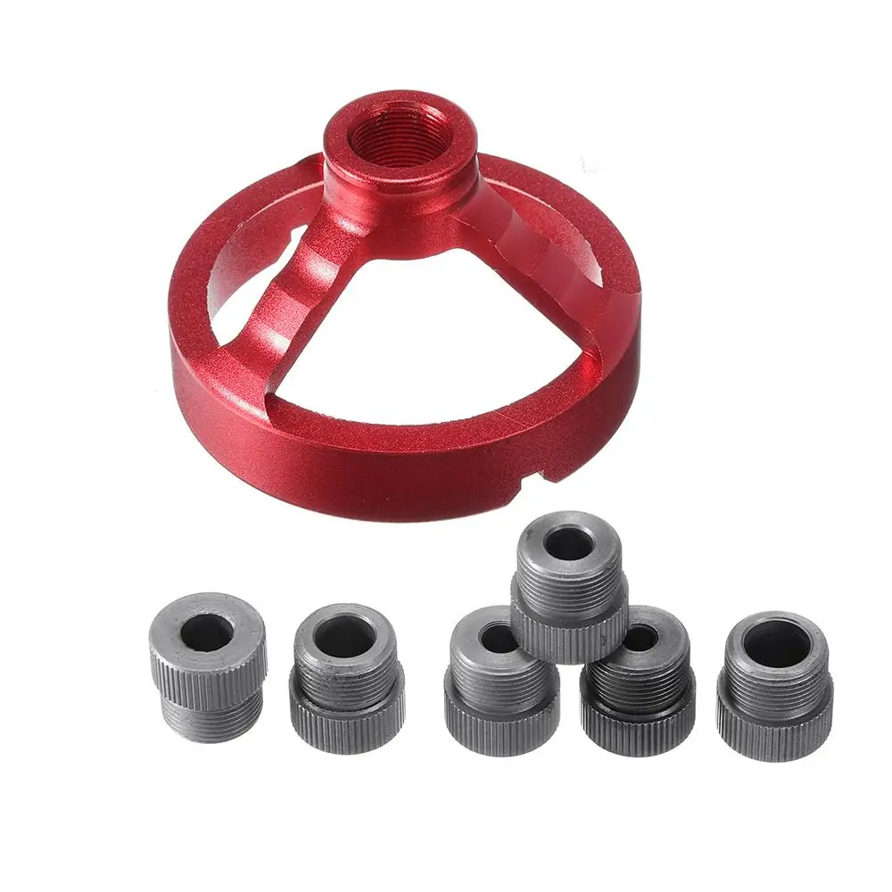 

5/6/7/8/9/10mm Vertical Drill Guide Fixture Aluminum Alloy Straight Corner Round V Drill Punch Locator Woodworking Tool