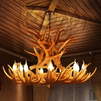 nordic country chandelier lighting american vintage loft kitchen deco hanging lamp resin luxury bedroom stair chandelier lustre