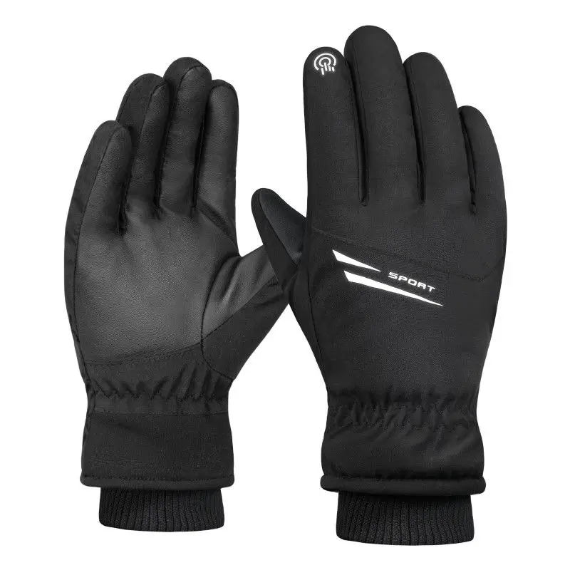 

Winter Men's and Women's Ski Gloves Touch Screen Waterproof and Windproof Sports Thickening Plus Velvet Cycling Cotton Gloves