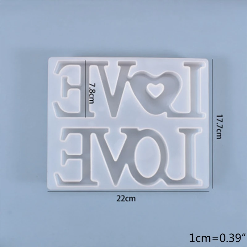 

Double LOVE English Words Doorplate Listed Hanging Tag Pendant Casting Silicone Mould Crystal Epoxy Resin Mold DIY Crafts Aromat