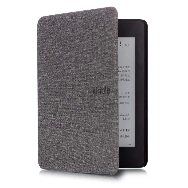 

Смарт-чехол из искусственной кожи с текстурой ткани для Amazon Kindle Paperwhite4 2018 PQ94WIF Магнитный защитный чехол