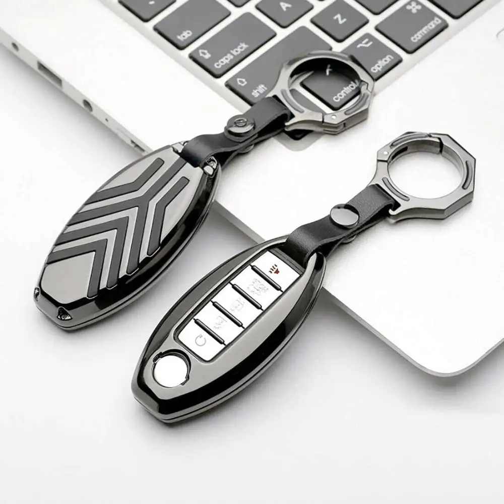 Чехол для автомобильного брелока из цинкового сплава Nissan Versa Maxima Rogue Armada Sentra Qashqai