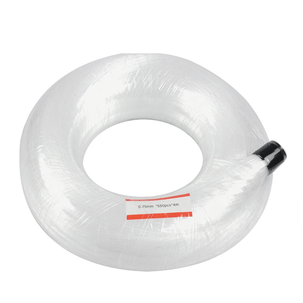 0.75мм 300~550ШТ 4М ПММА Пластиковый волоконный оптический кабель с внутренним свечением для звездного неба источника света Машина внутреннего декора.