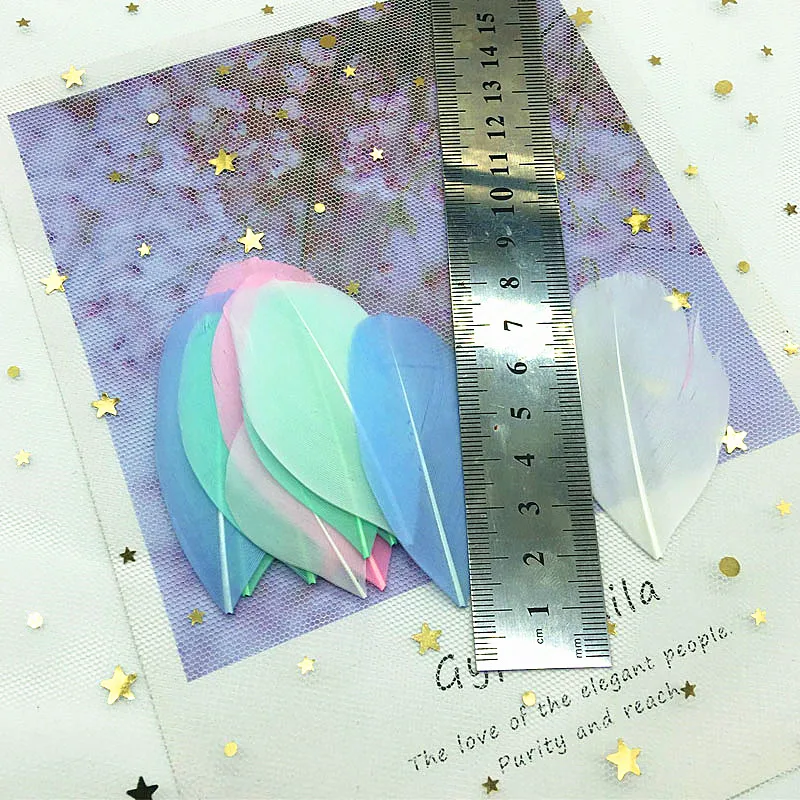 Натуральные гусиные перья 4 8 см разноцветные белые шлейф сделай сам ювелирные