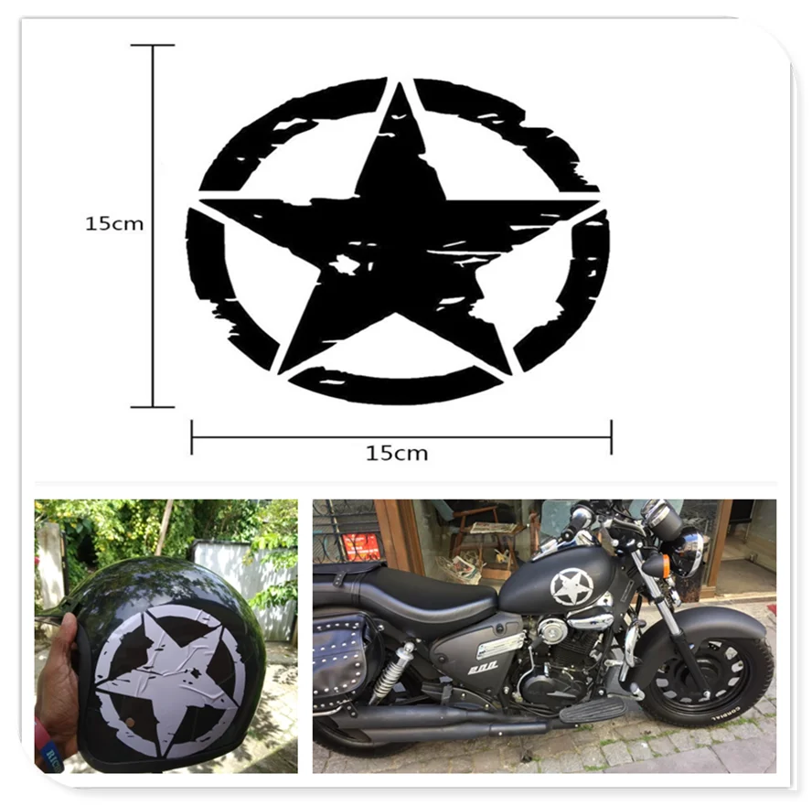 Мотокросс стиль армейский звезда графические наклейки мотоцикл виниловые обои