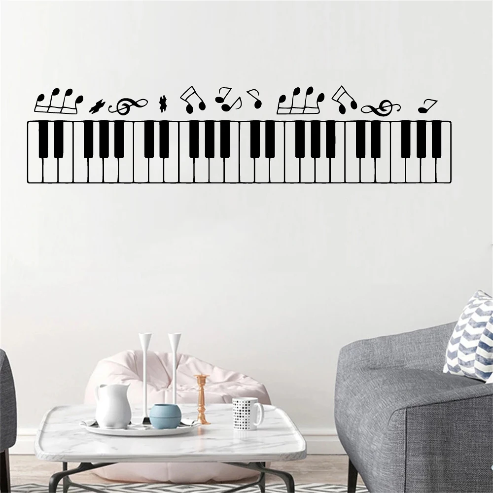 

Free shipping Piano Decorative Sticker Waterproof Home Decor Living Room Bedroom Diy Pvc Home Decoration Accessories
