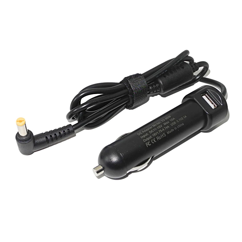 

19V 4.74A 90W Laptop Dc Car Charger Adapter for Acer Aspire TravelMate 5750G 5755G 5920G 5951 4738ZG 4720 5V 2.1A USB Charger
