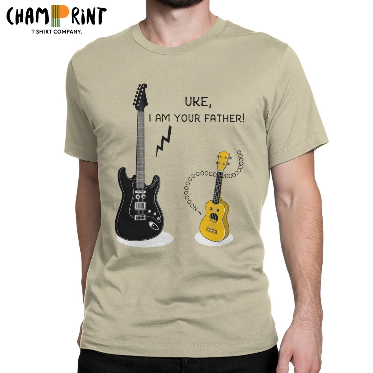 

Men's Uke I Am Your Father Guitar T Shirts Bass Cool Cotton Tops Fashion Short Sleeve Crew Neck Tees Adult T-Shirt