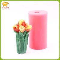 new tulip bouquet silicone mould soap candle making mold flower