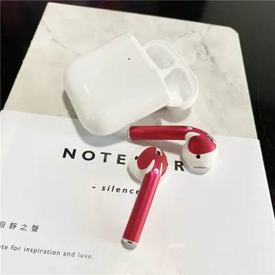 Кожаная наклейка для Apple Airpods, защитная гарнитура для Airpods, наклейка для наушников, защита от пыли, наклейки на наушники, ультратонкие тонкие аксессуары