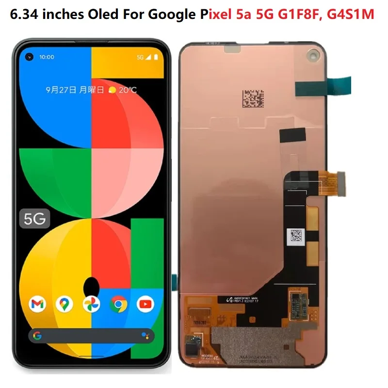Pantalla LCD para Google Pixel 4a (4G), G025N, G025J, montaje de digitalizador para Google Pixel 4a, Pixel 5a, 5G, DisplayG1F8F-5